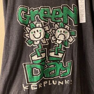 Green Day Graphic Tee - Charcoal and Green